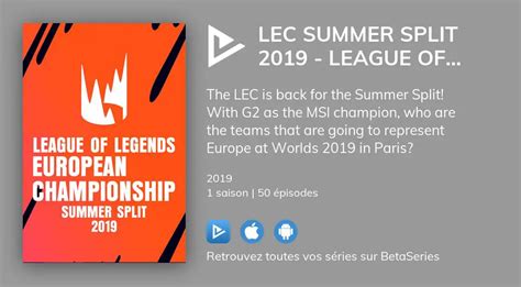 Regarder LEC Summer Split 2019 League Of Legends European