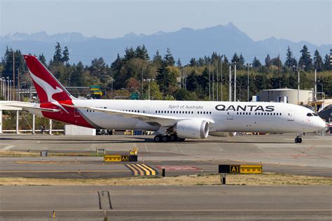 Puget Sound Boeing Test Flights Vh Zna B Qantas First Flight