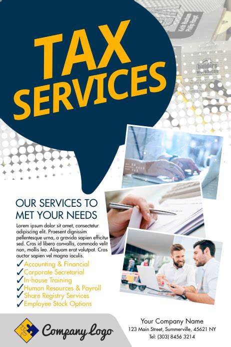 Tax Services Poster Template Postermywall