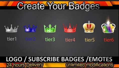 Colorful Crown Twitch Sub Badges Colorful Crown Twitch Emotes