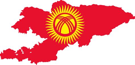 Flag map of Kyrgyzstan | Symbol Hunt