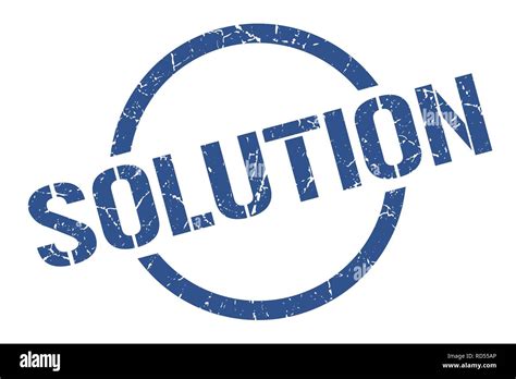 solution blue  stamp stock vector image art alamy