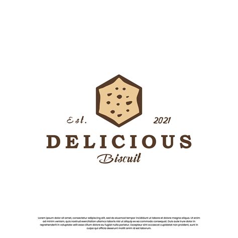 Biscuit Product Label Logo Design Biscuit Vintage Emblem Logo