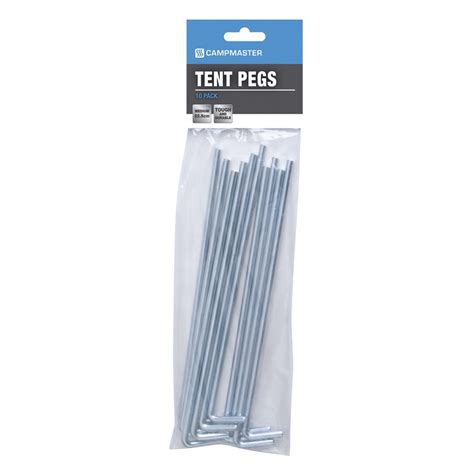 Campmaster 225mm Zinc Plated Tent Pegs 10 Pack Bunnings Warehouse