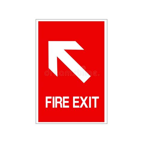 Fire Exit Red Symbol Sign, Vector Illustration, Isolate on White ...