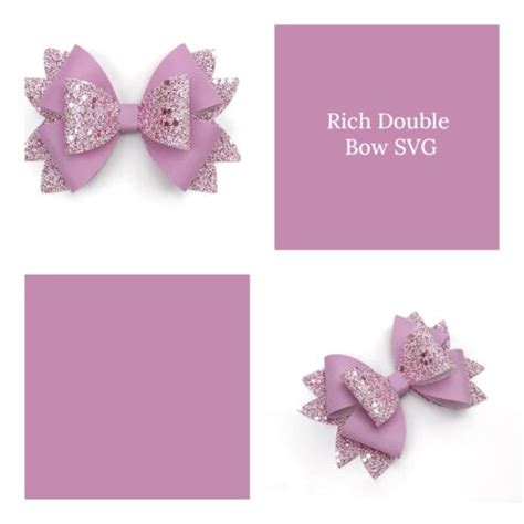 Rich Double Bow Svg Cut Files Bow Template Masterbundles