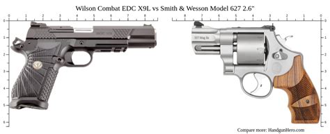 Wilson Combat EDC X9L Vs Smith Wesson Model 627 2 6 Size Comparison