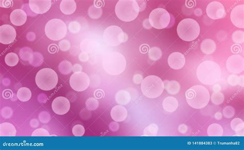 Abstract Blurred Bokeh And Bubbles In Pink Background Stock Image