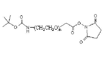 Boc保护 氨基 聚乙二醇 琥珀酰亚胺NHS酯 Boc NH PEG SCM Boc protected amine PEG