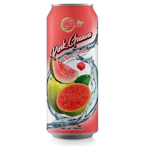 Wholesale Fresh Juice 330ml Canned Pink Guava Juice BENA Beverage