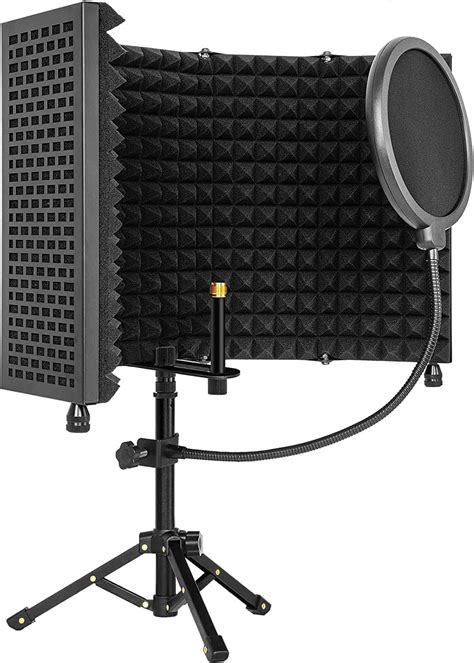 Amazon ITHWIU Microphone Isolation Shield With Tripod Stand Curved