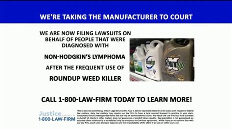 Law Firm Tv Spot Lawsuit Roundup Weed Killer Ispot Tv