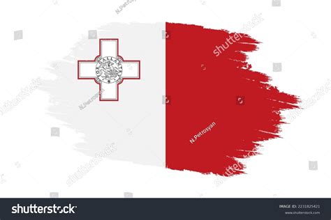 Malta Vector Flag Grunge Malta Flag Stock Vector Royalty Free