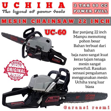 Jual UCHIHA CHAINSAW MESIN GERGAJI POTONG TEBANG POHON KAYU CHAIN SAW