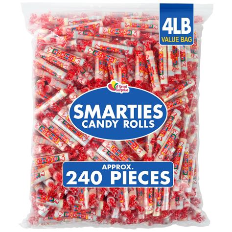 Smarties Candy 4 Pounds Parade Candy Rolls Individually Wrapped