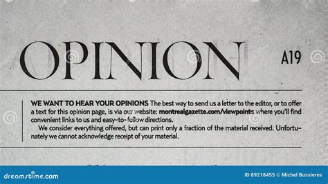 Newspaper Opinion Editorial Image Image Of Montreal 89218455