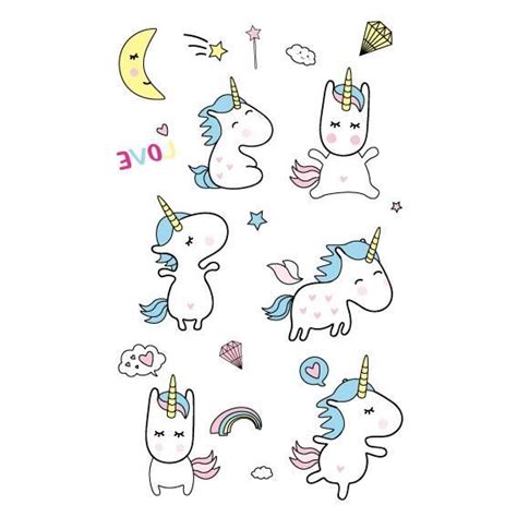 Corps Tatouage Tatouage Licorne De Dessin Anim Pour Enfants