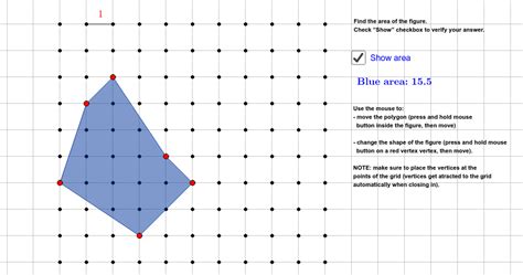 Areas With Geoboard Geogebra