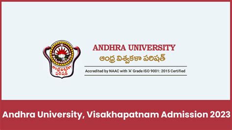 Andhra University Admission Form Eligibility Etc