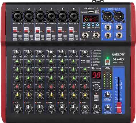 Amazon D Debra Si Ux Mezclador De Grabaci N Port Til Profesional