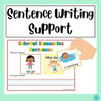 Colorful Semantics Sentence Writing Support By SEN Resource Source