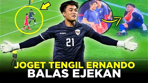 Momen Ernando Kerasukan Emi Martinez Balas Aksi Pemain Korsel Dengan