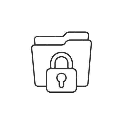 Premium Vector | Files folder permission icon in flat style Document