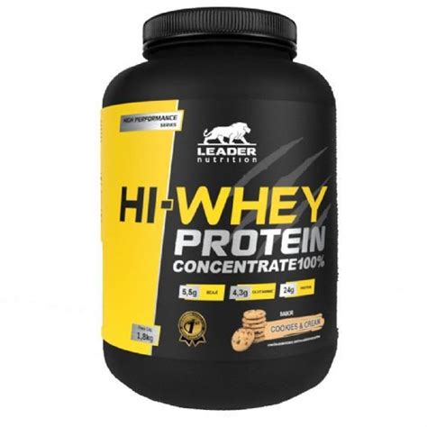 Hi Whey Protein Concentrate 100 1800g Cookies Leader Nutrition No