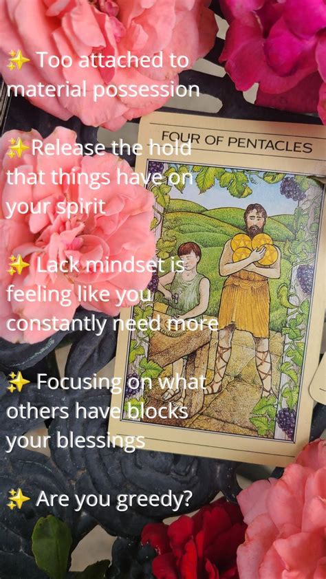 4 Of Pentacles Pentacle Cards Tarot