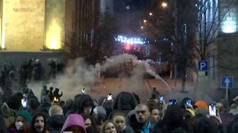 Georgia Thousands Rally In Tbilisi Against Controversial Media Bill