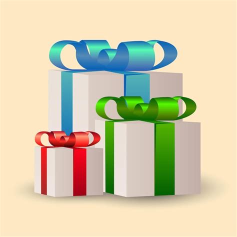 Premium Vector Realistic Holiday Gifts Boxes Vector Illustration