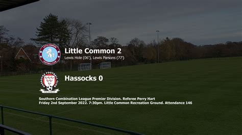 Report: Little Common 2-0 Hassocks - Hassocks Football Club