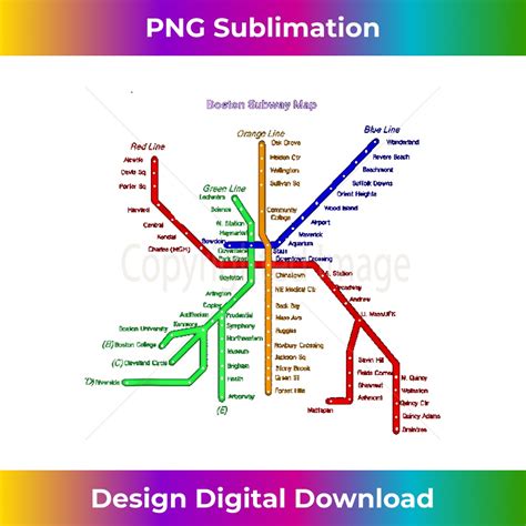 Boston Metro Subway Map Massachusetts City Art Pride Gift - - Inspire ...