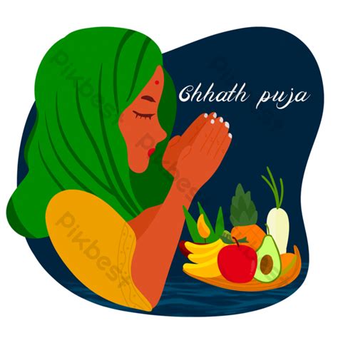 Pagguhit Ng Cartoon Indian Sun Diyos Chhath Puja Ilustrasyon Imahe Ng