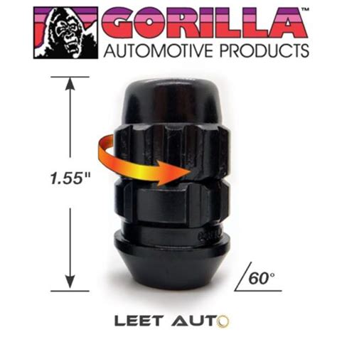 Gorilla X Wheel Locks Mm X Thread Bulge Acorn Black X