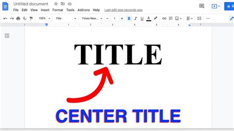 How To Center A Title In Google Docs Easily Youtube