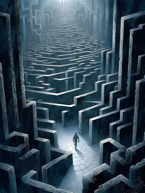 Download Ai Generated Maze Man Royalty Free Stock Illustration Image