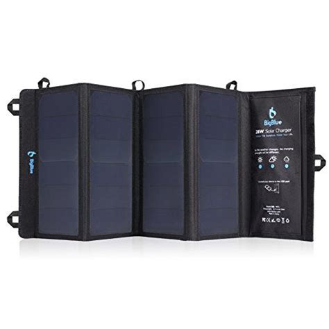 Upgraded BigBlue 3 USB A 28W Solar Charger 5V 4 8A Max Portable