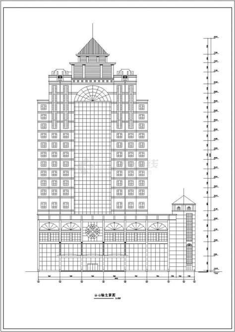 某地现代欧式高层塔楼式酒店建筑设计施工图宾馆酒店施工图土木在线