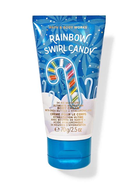 Rainbow Swirl Candy Travel Size Ultimate Hydration Body Cream Bath And Body Works