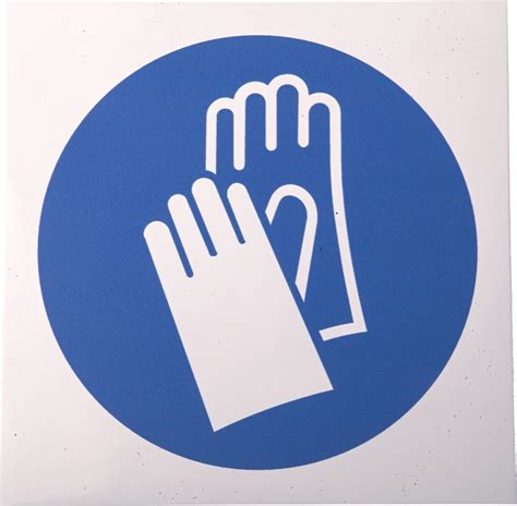 Rs Pro Vinyl Mandatory Protective Gloves Sign With Pictogram Only Text