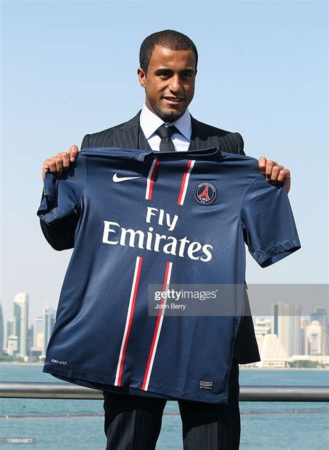 New Signing Lucas Moura Of Psg Poses With A Shirt As He Is Officially