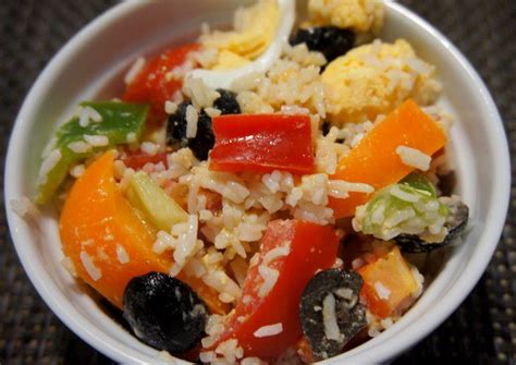 Salade De Riz Aux Poivrons Tomates Et Ufs Recettes De Papounet