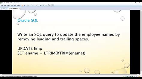 Oracle Interview Question And Answers Oracle Sql Ltrim And Rtrim Youtube