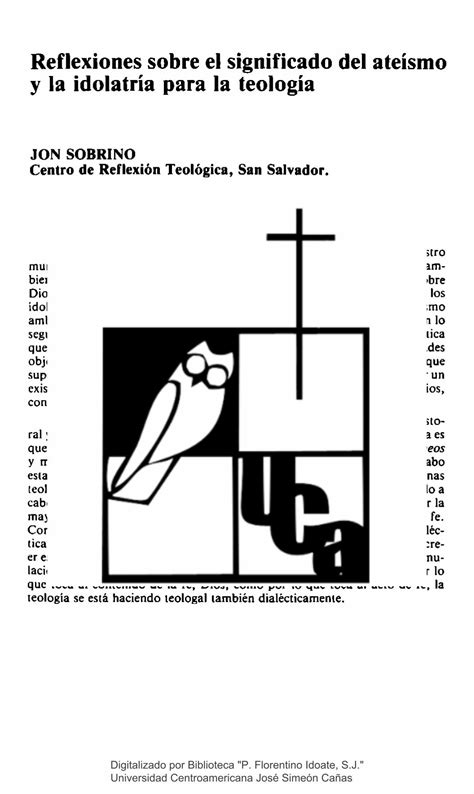 Pdf Reflexiones Sobre El Significado Del Ate Smo Y La Ateismo O De