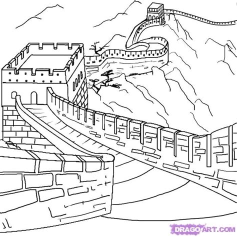 Great Wall Of China Drawing at GetDrawings | Free download