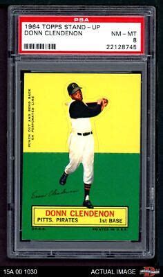 Topps Stand Up Donn Clendenon Pirates Psa Nm Mt Ebay