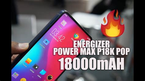 Energizer Power Max P18K Pop Fiche technique et caractéristiques