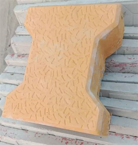 Yellow I Shape Mm Concrete Paver Block For Flooring Dimensions