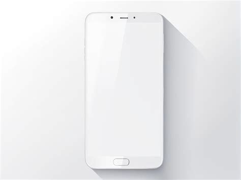 Modelo De Smartphone De Tela Branca Isolado Em Um Fundo Branco Imagem